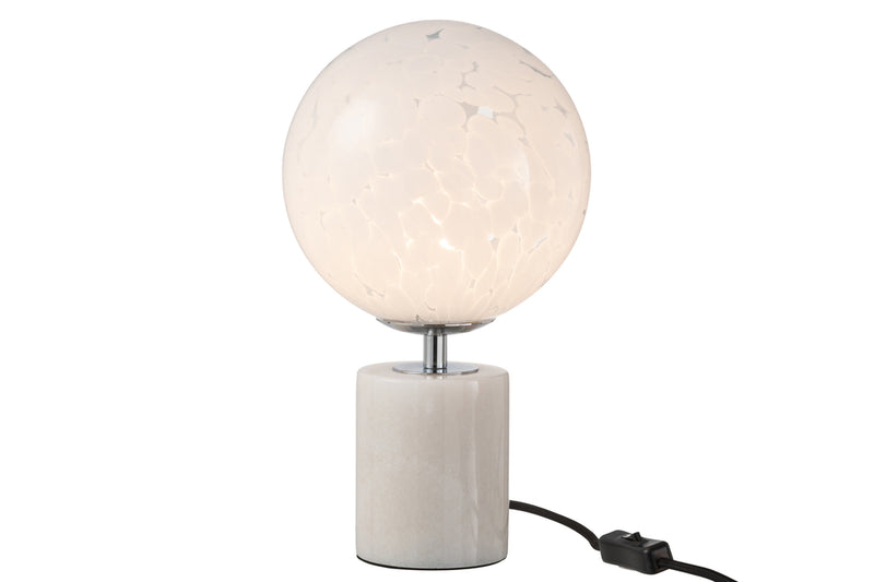 Lamp Dany Spots On Foot Glass White - Majorr