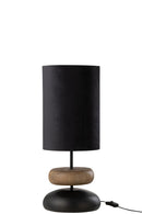 Lamp Jade Iron/Fir Wood Black/Natural - Majorr
