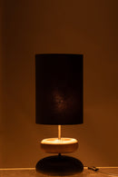 Lamp Jade Iron/Fir Wood Black/Natural - Majorr