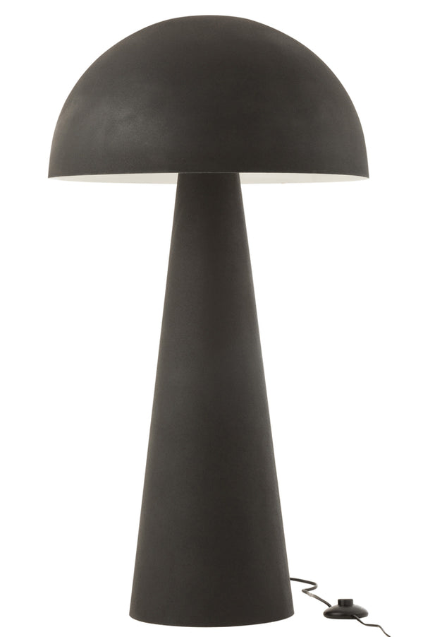Lamp Mushroom Metal Matte Black Extra Large - Majorr