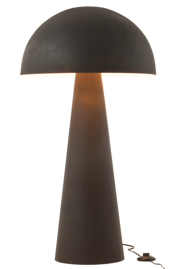 Lamp Mushroom Metal Matte Black Extra Large - Majorr