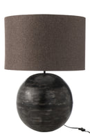 Lamp + Shade Bowl Metal Black Large - Majorr