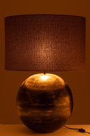 Lamp + Shade Bowl Metal Black Large - Majorr