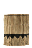 Lampshade Thread Pattern Seagrass Natural/Black Large - Majorr