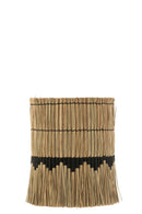 Lampshade Thread Pattern Seagrass Natural/Black Small - Majorr