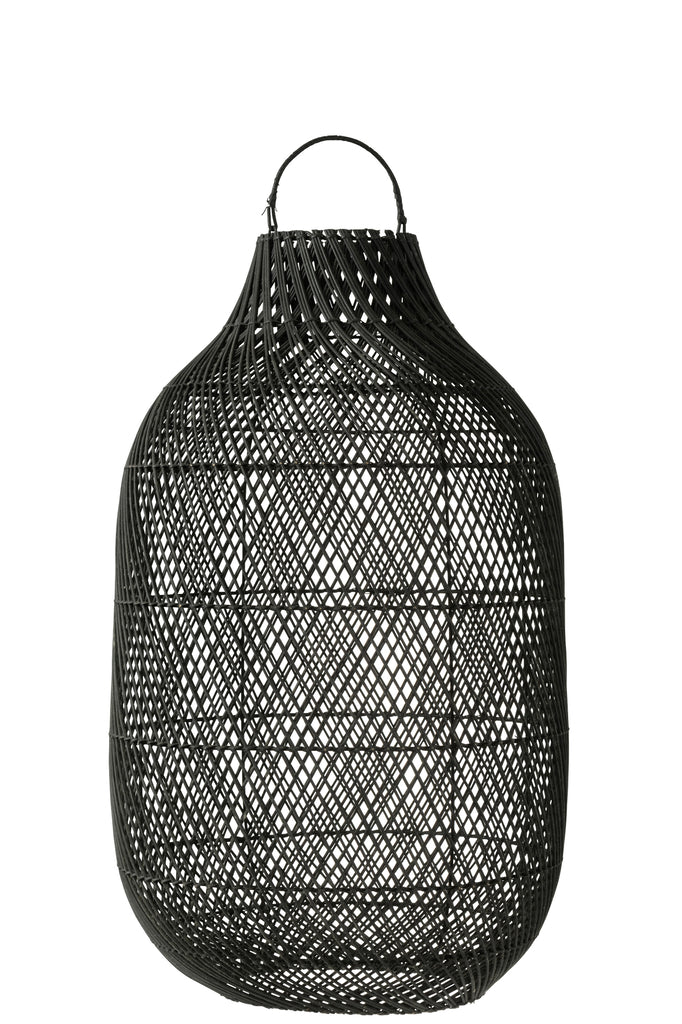 Lantern Cylinder Xl Rattan Black - Majorr