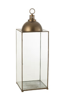 Lantern Hagrid Glass/Iron Bronze L - Majorr