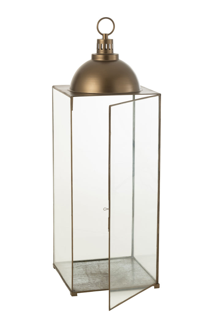 Lantern Hagrid Glass/Iron Bronze L - Majorr