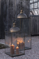 Lantern Hagrid Glass/Iron Bronze L - Majorr