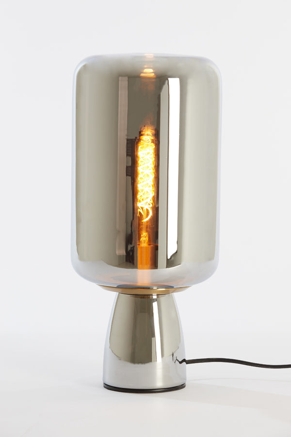 Table lamp 21x45 cm LOTTA smoked glass+gold - Majorr