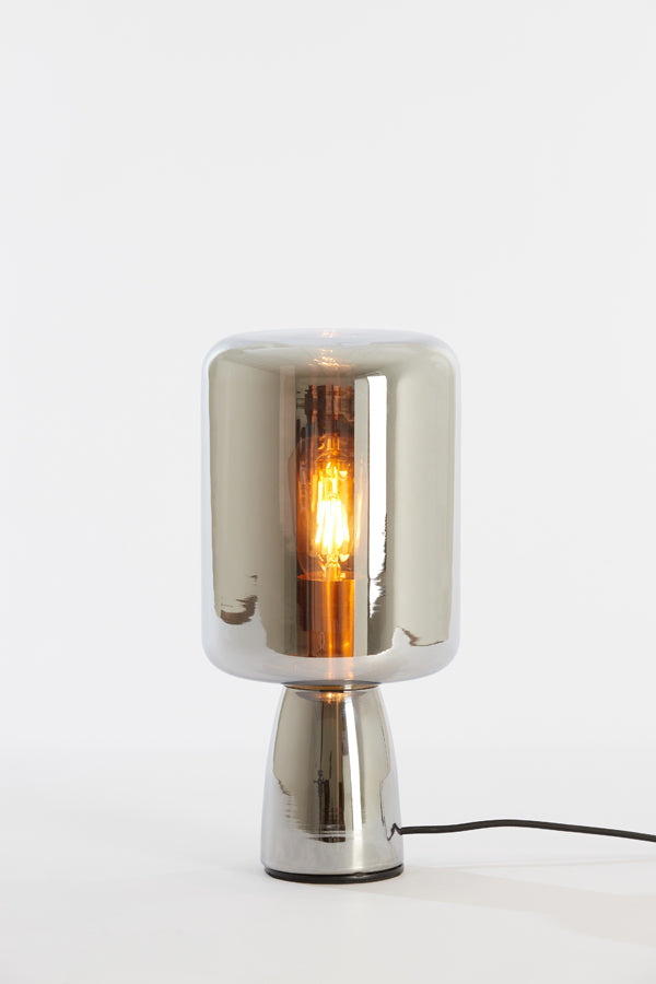 Table lamp 16x32 cm LOTTA smoked glass+gold - Majorr