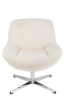 Lounge Chair Chill Metal/Plywood Cream/Silver - Majorr