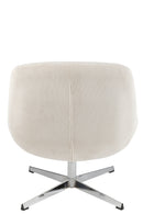 Lounge Chair Chill Metal/Plywood Cream/Silver - Majorr