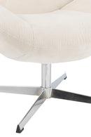 Lounge Chair Chill Metal/Plywood Cream/Silver - Majorr