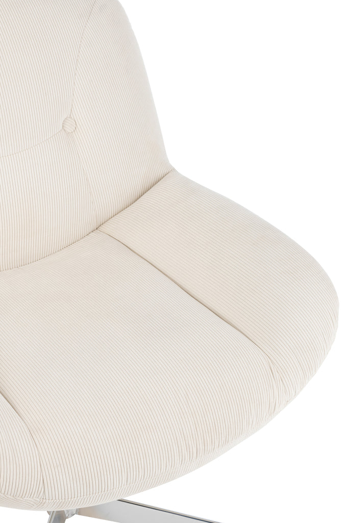Lounge Chair Chill Metal/Plywood Cream/Silver - Majorr
