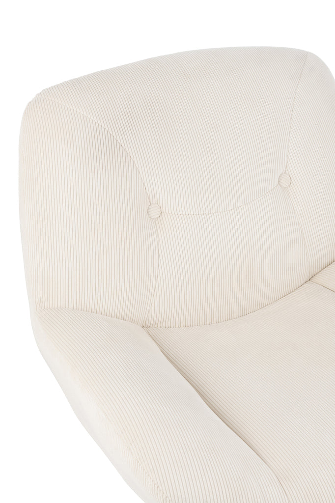 Lounge Chair Chill Metal/Plywood Cream/Silver - Majorr