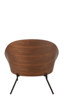 Lounge Chair Lone Ply Wood/Metal Brown/Grey - Majorr