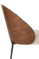 Lounge Chair Lone Ply Wood/Metal Brown/Grey - Majorr