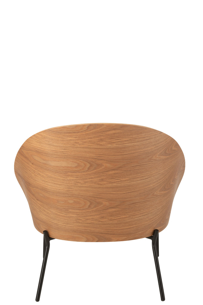 Lounge Chair Lone Ply Wood/Metal Natural/Grey