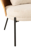 Lounge Chair Lone Ply Wood/Metal Natural/Grey - Majorr