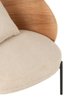 Lounge Chair Lone Ply Wood/Metal Natural/Grey - Majorr