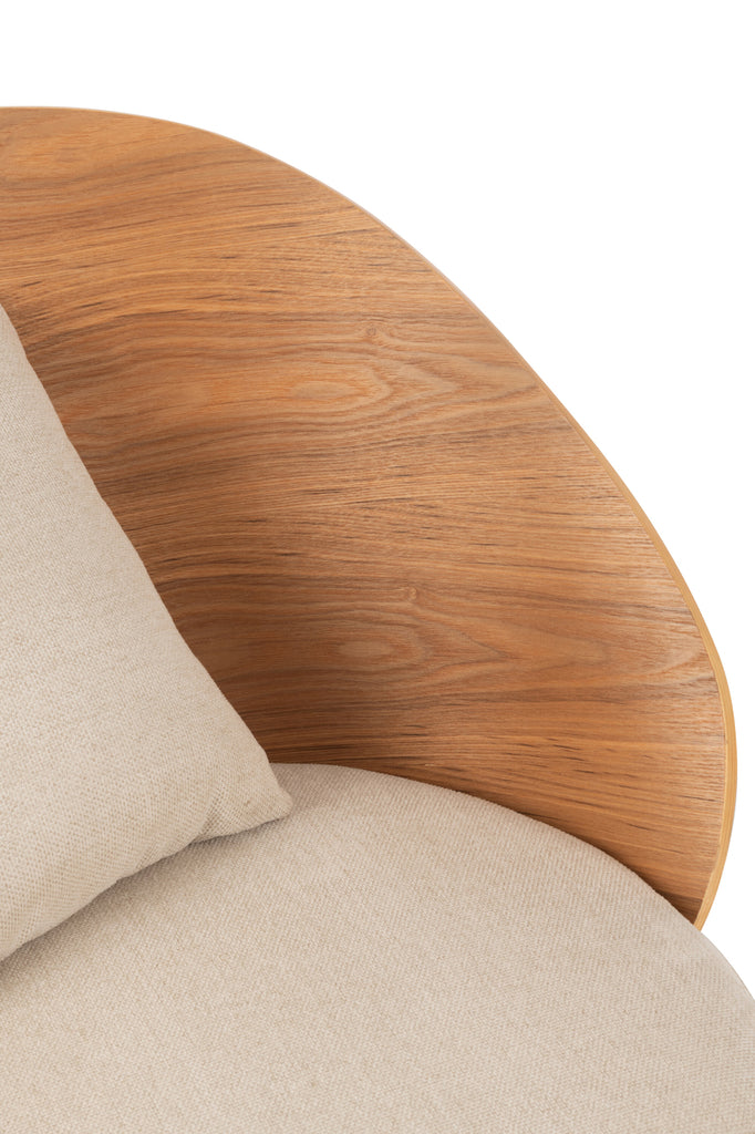 Lounge Chair Lone Ply Wood/Metal Natural/Grey