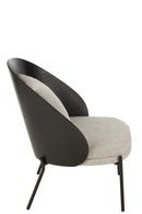 Lounge Chair Lone Wood/Metal Black/Grey - Majorr