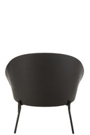 Lounge Chair Lone Wood/Metal Black/Grey - Majorr