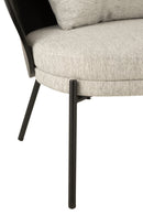Lounge Chair Lone Wood/Metal Black/Grey - Majorr