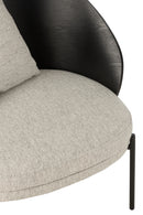 Lounge Chair Lone Wood/Metal Black/Grey - Majorr