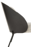 Lounge Chair Lone Wood/Metal Black/Grey - Majorr