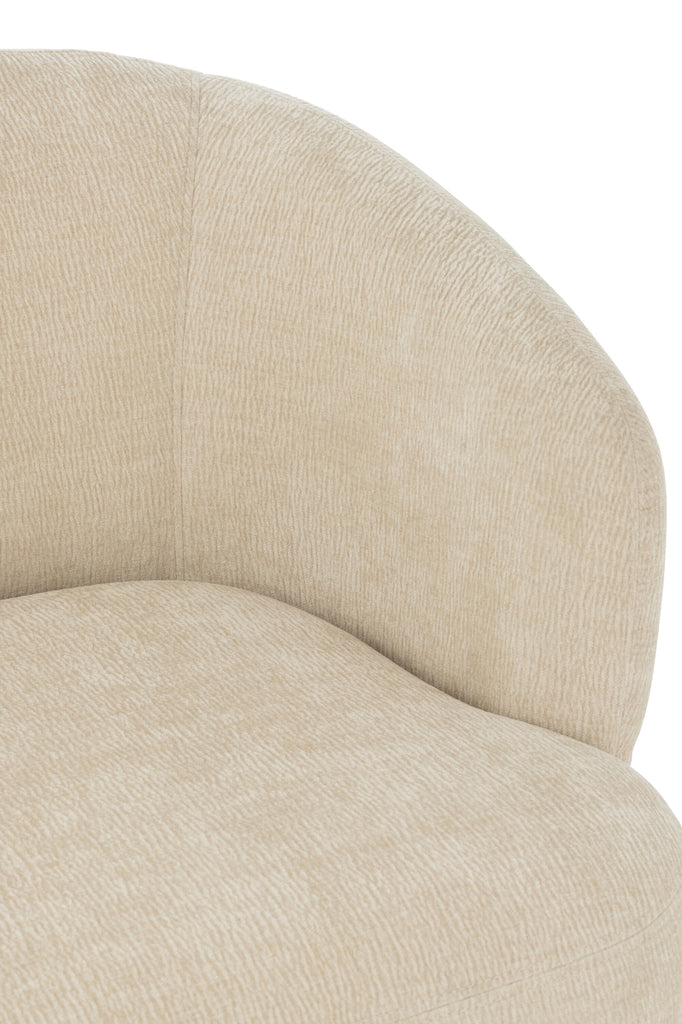 Lounge Chair Mars Poplar Wood/Foam Beige - Majorr