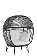 Lounge Chair Oval Steel Black - Majorr