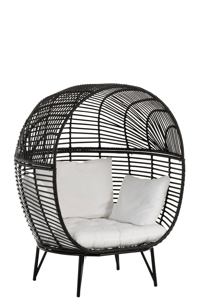 Lounge Chair Oval Steel Black - Majorr