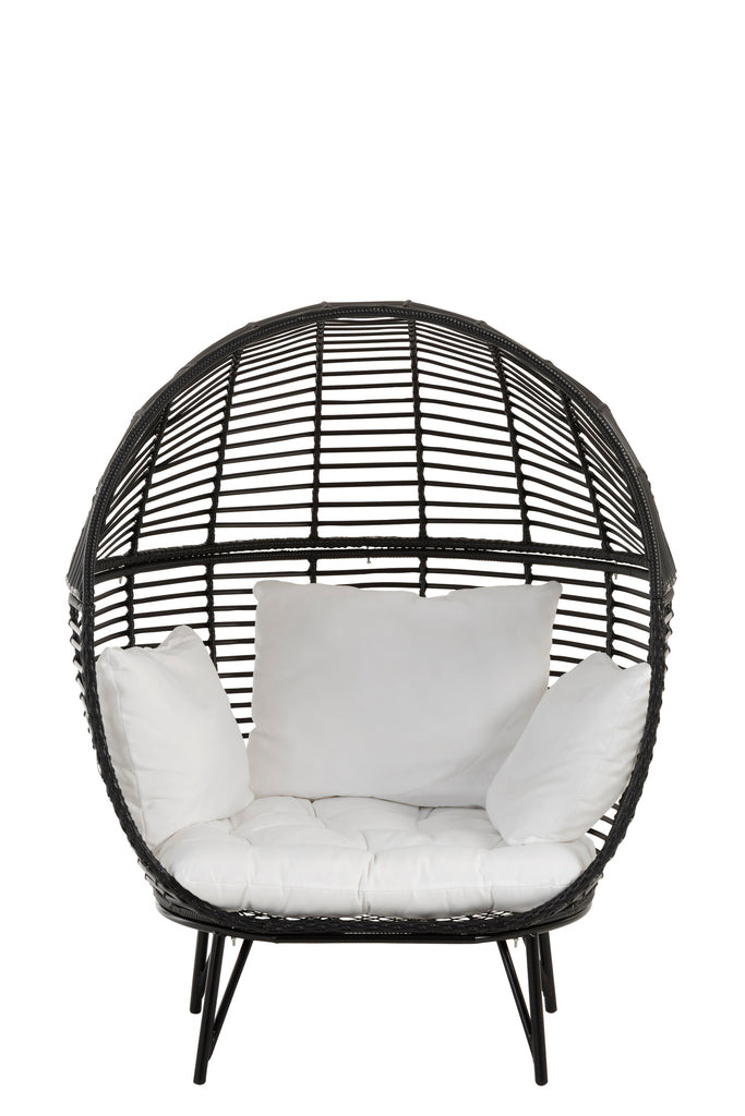 Lounge Chair Oval Steel Black - Majorr