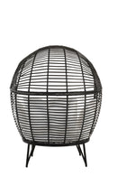 Lounge Chair Oval Steel Black - Majorr