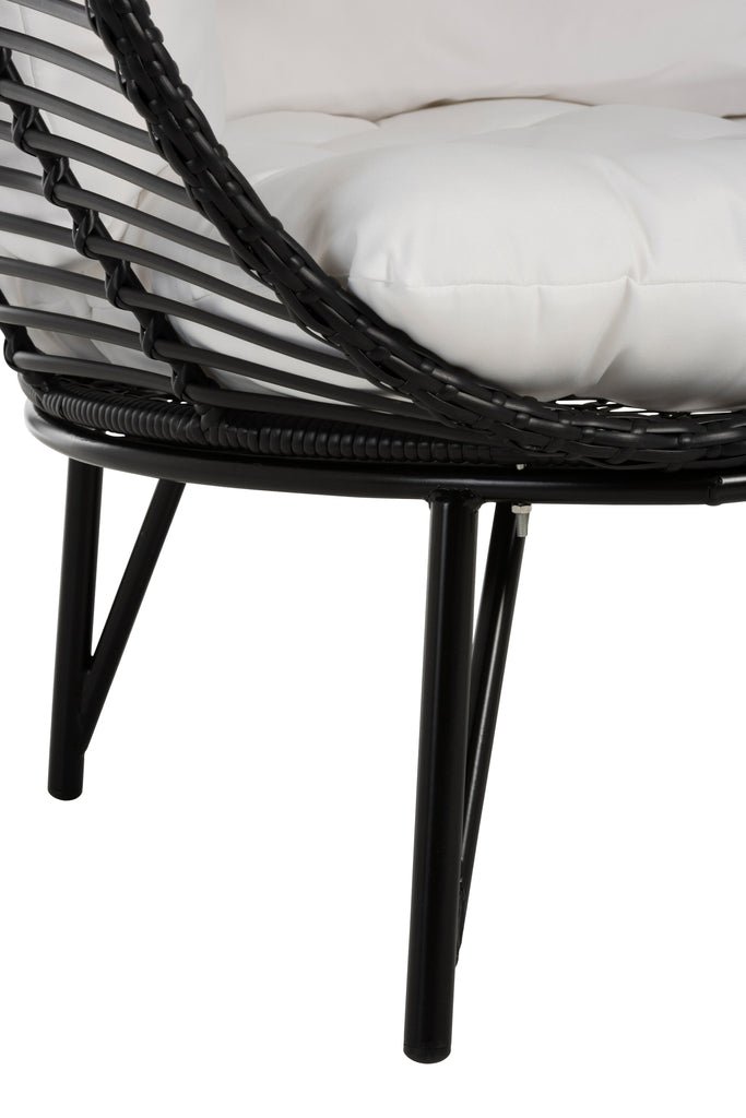 Lounge Chair Oval Steel Black - Majorr