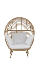 Lounge Chair Oval Steel Natural - Majorr