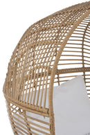 Lounge Chair Oval Steel Natural - Majorr