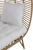 Lounge Chair Oval Steel Natural - Majorr