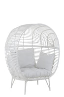 Lounge Chair Oval Steel White - Majorr