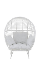 Lounge Chair Oval Steel White - Majorr
