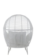 Lounge Chair Oval Steel White - Majorr