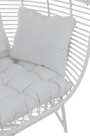 Lounge Chair Oval Steel White - Majorr