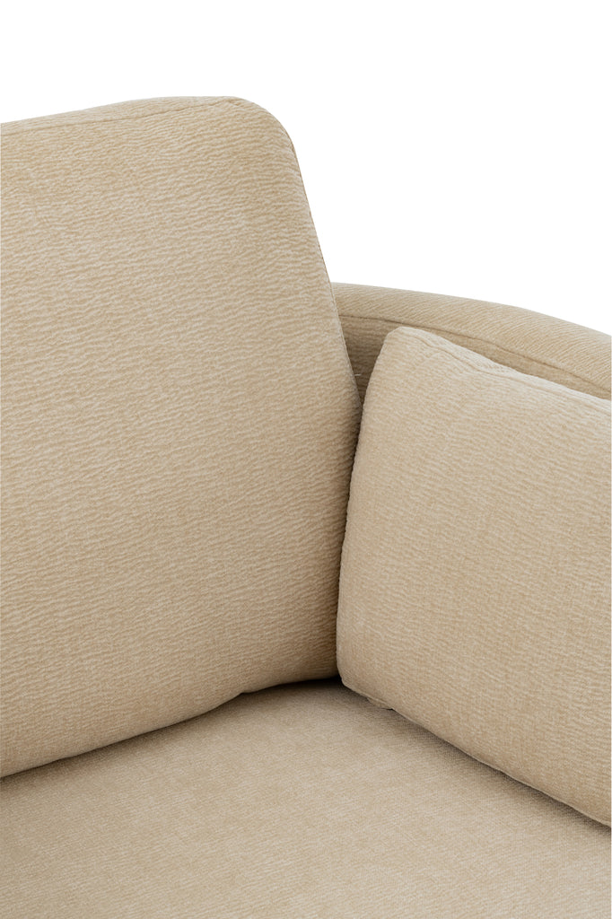 Lounge Chair Swiv Poplar Wood/Foam Beige - Majorr