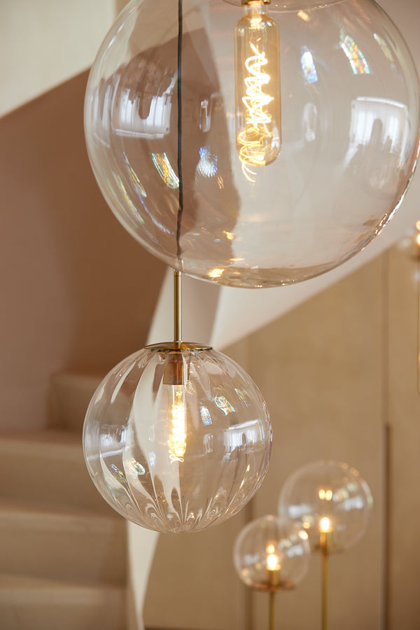 Hanglamp Magdala - Smoke Glas - Ø30cm - Majorr