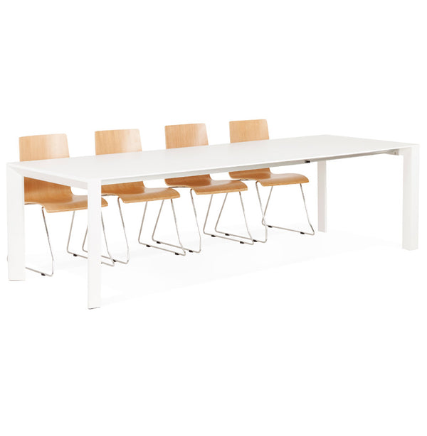 Uitschuifbare, witte, matte design tafel 'MAMAT' - 190(270)x95 cm - Majorr