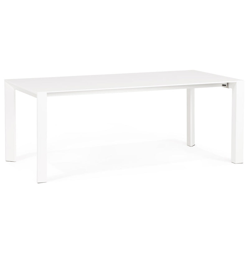 Uitschuifbare, witte, matte design tafel 'MAMAT' - 190(270)x95 cm - Majorr