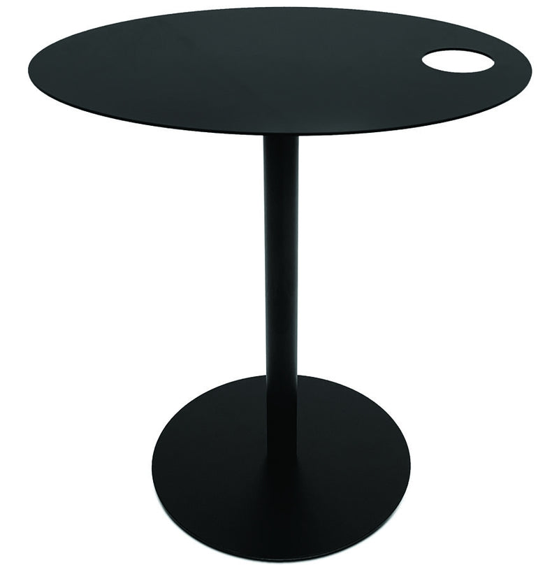 Ovale bijzettafel 'MASA' in zwart metaal - Majorr