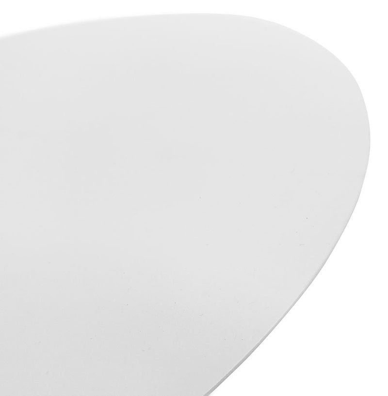 Ovale bijzettafel 'MASA' in wit metaal - Majorr